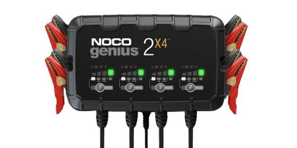 Polaris Ranger 2x4 6V/12V 4-Bank, 8-Amp Smart Battery Charger by Noco Genius