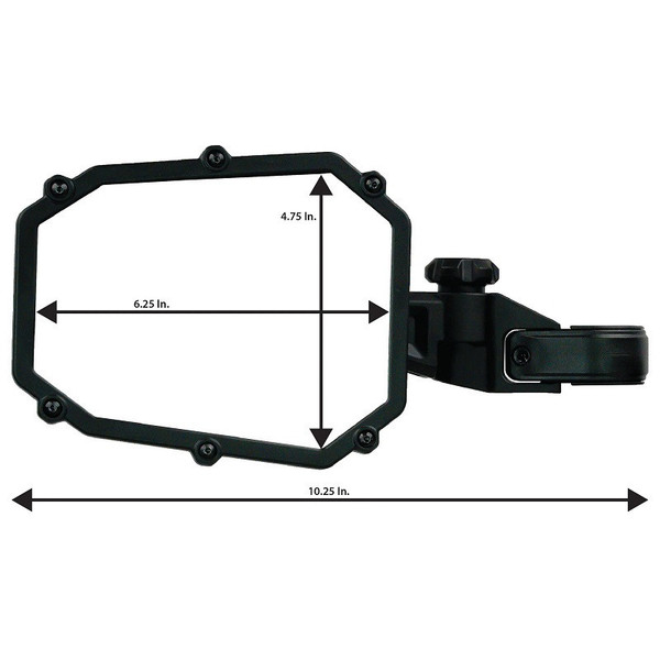 Polaris Ranger Elite Series UTV Side Mirror With dual axis breakaway - 2 pack by ATV TEK