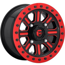 Polaris Xpedition Fuel Hardline D911 Gloss Black & Milled With Red Accents Beadlock Wheel Set by Fuel Off-Road