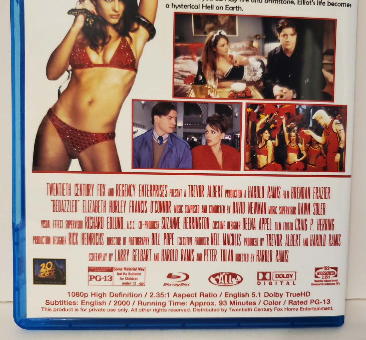 Bedazzled (2000) Blu-ray Starring: Brendan Fraser, Elizabeth