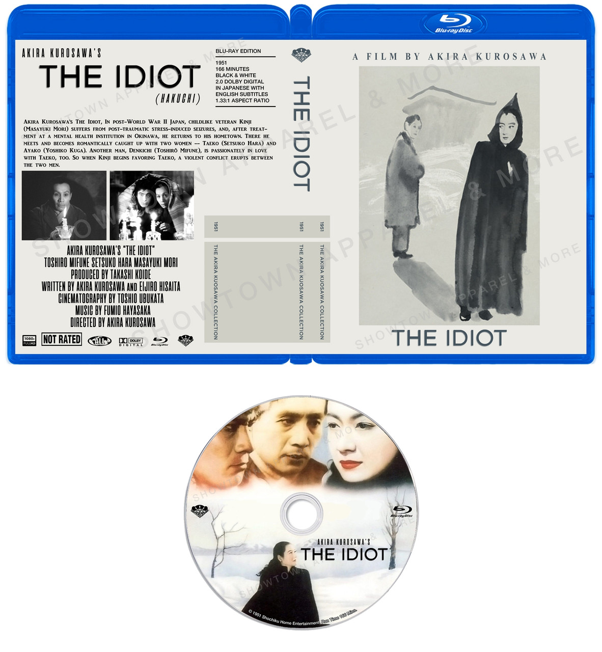 Akira Kurosawa's The Idiot (1951) Blu-ray (Hakuchi)