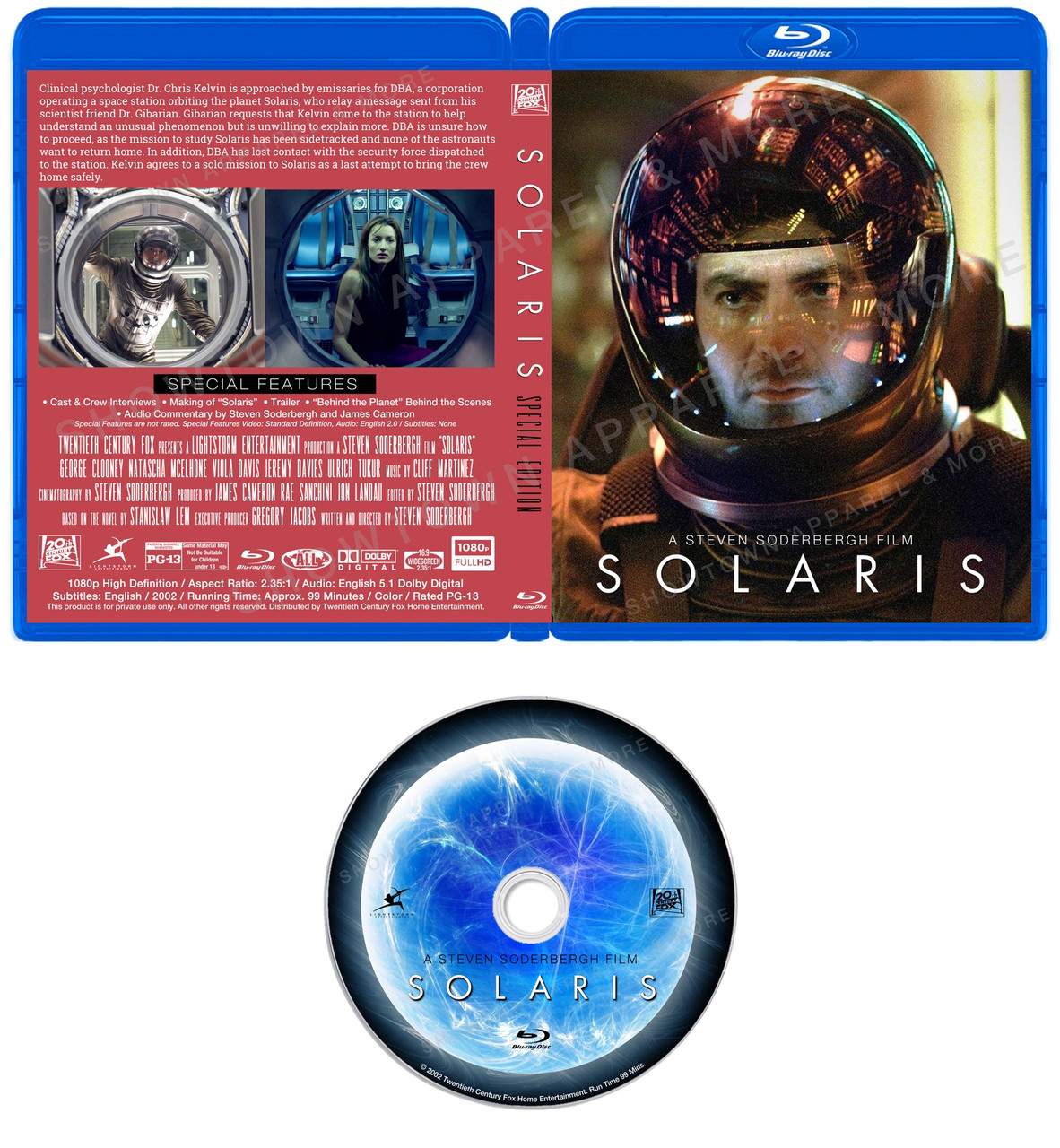 SOLARIS スペシャルエディション DVD Solaris - Special Edition (2002) Blu-ray