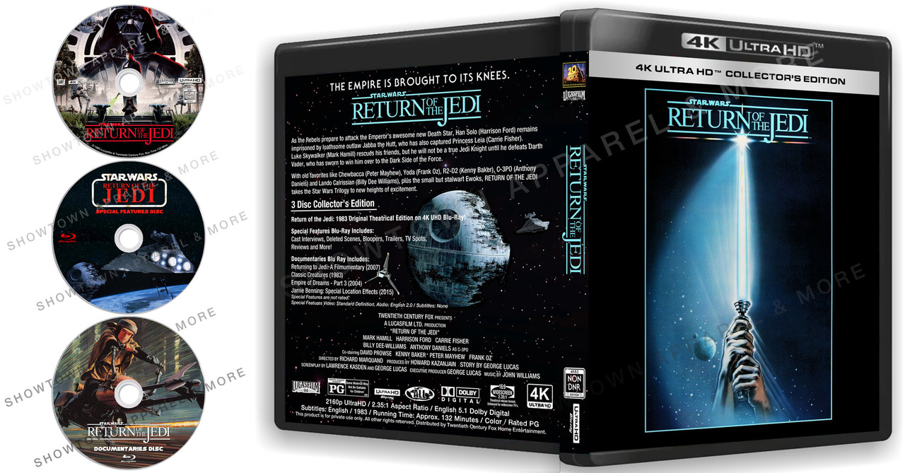 Star Wars Return of the Jedi 4K83 4K UHD Blu-Ray Non-DNR 3 Disc