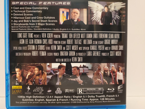 Dogma (1999) Blu-ray Starring: Kevin Smith, Ben Affleck, Matt Damon ...