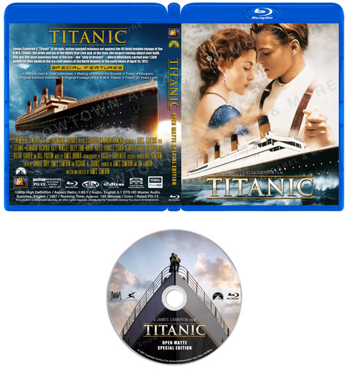 Titanic: Open Matte Special Edition (1997) Blu-ray Cover VER 3