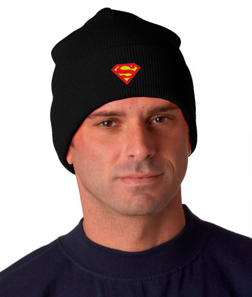 Superman Logo Knit Hat Beanie Cap