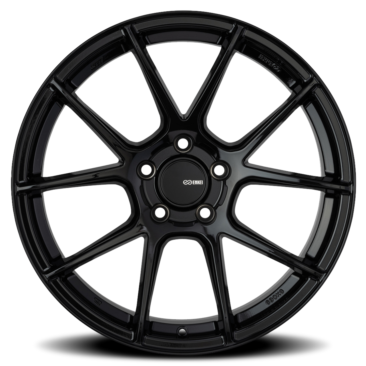 Enkei TS-5 17x9 5x100 45mm Offset 72.6mm Bore Gloss Black main image 0