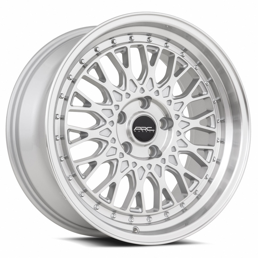 ロバール Arc Ar1 Wheels Rims 17x8.5 5x115 Silver Machined W/ Machined Lip