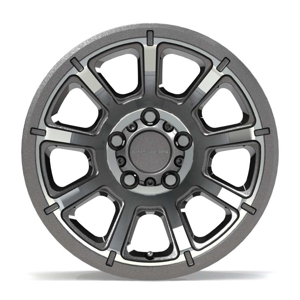 Vision Turbine 353 Wheels Rims 16x8 5x114.3 Gunmetal Machined Face 0mm ...