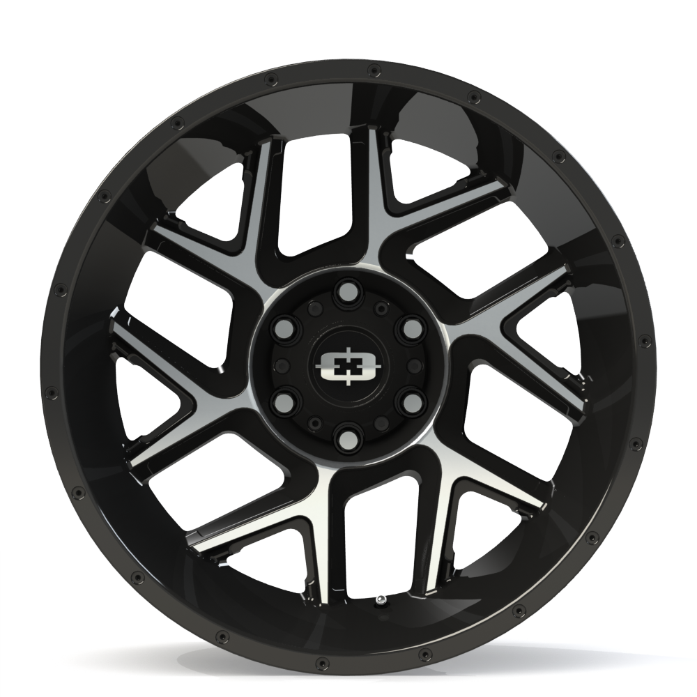 Vision Sliver 360 Wheels Rims 20x9 6x135 Gloss Black Machined Face 12mm ...