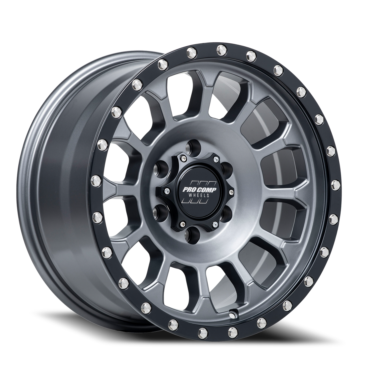 Pro Comp Pa34 Rockwell Wheels Rims 17x8.5 6x139.7 Matte Graphite
