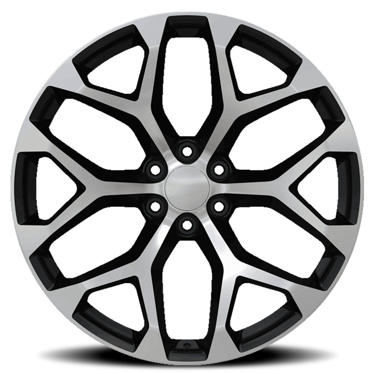 Replica 348 Wheels Rims 24x10 6x139.7 Black Machined 30mm | REP348-24185BM