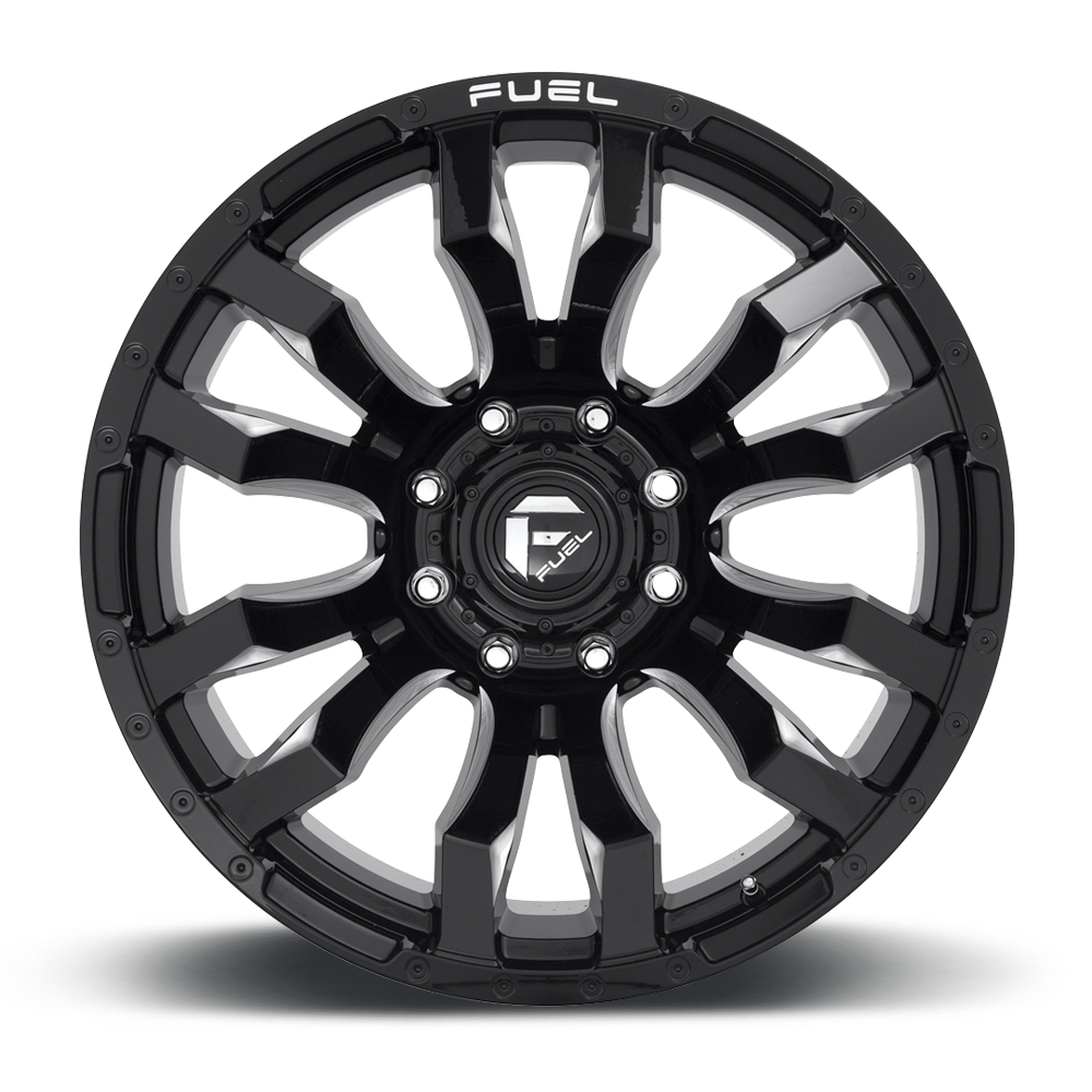 Fuel D673 Blitz Wheels Rims 20x10 8x170 Gloss Black Milled -18mm