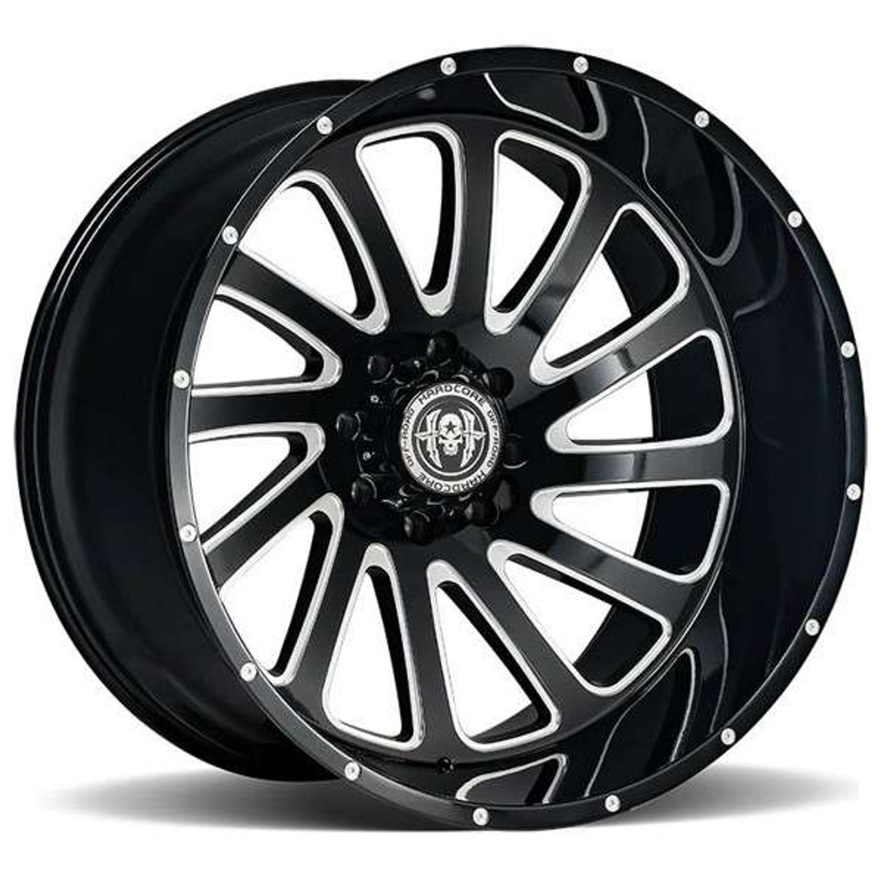 ムクムク Hardcore Offroad Hc15 Wheels Rims 22x12 8x170 Gloss Black