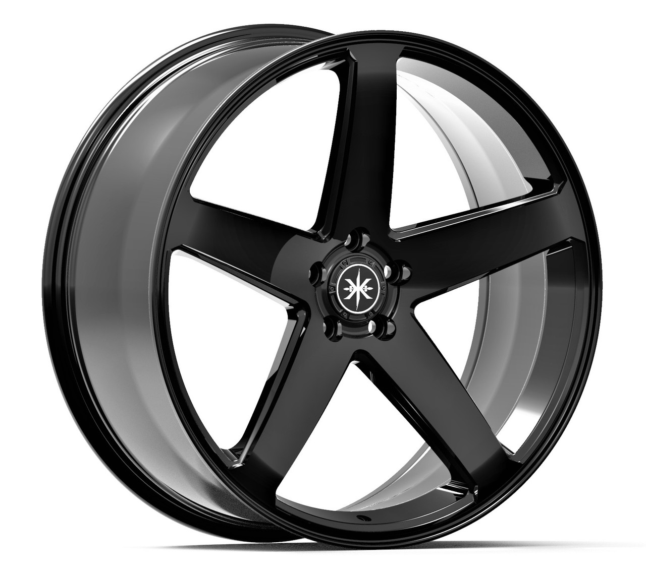 Karma Kustom K4 Wheels Rims 20x8.5 5x120 Gloss Black 38mm | K4