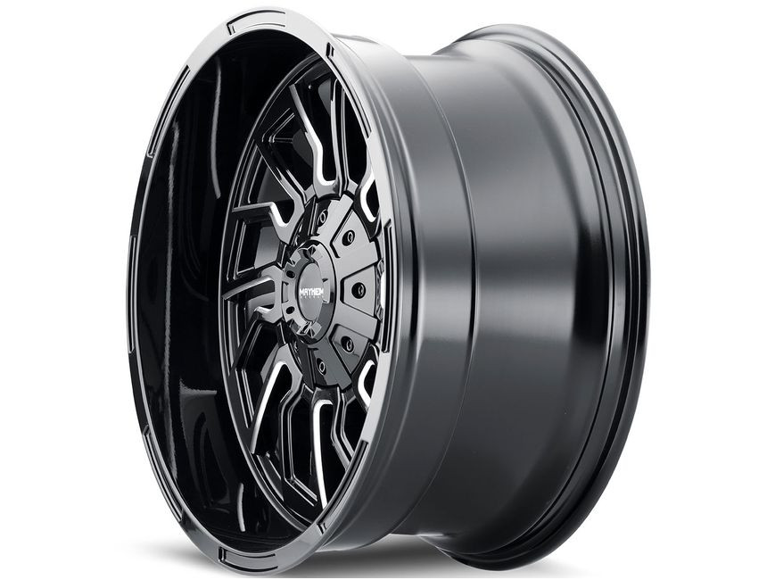 Mayhem Flywheel Wheels Rims 22x10 8x165.1 Gloss Black Milled -19mm ...