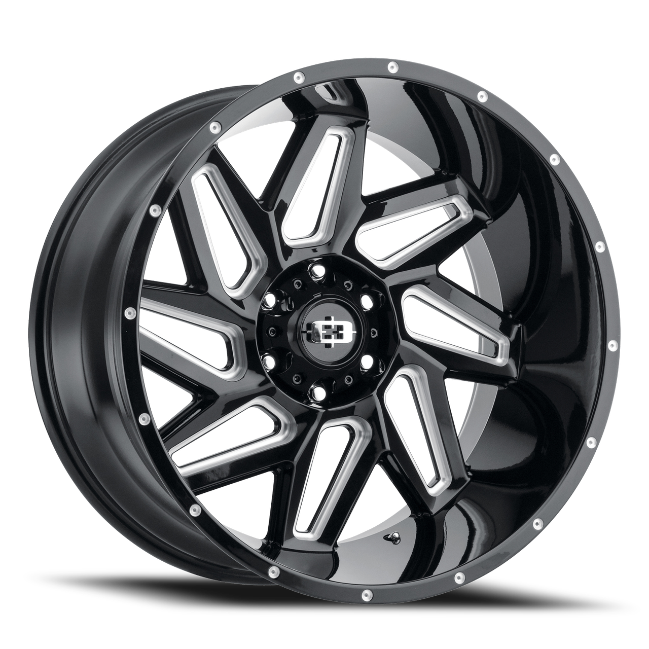 Vision Spyder 361 Wheels Rims 18x9 6x135 Gloss Black Milled Spoke