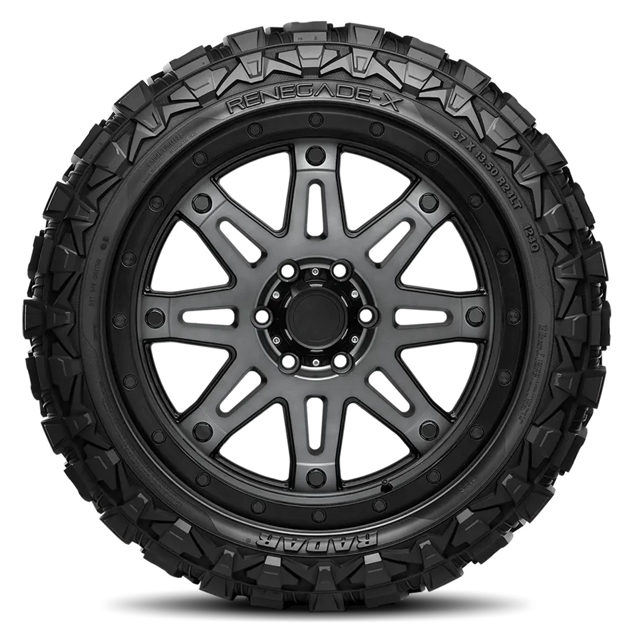 れん 33x12.50R18LT Radar Renegade X 118Q LRE Black Wall Tire