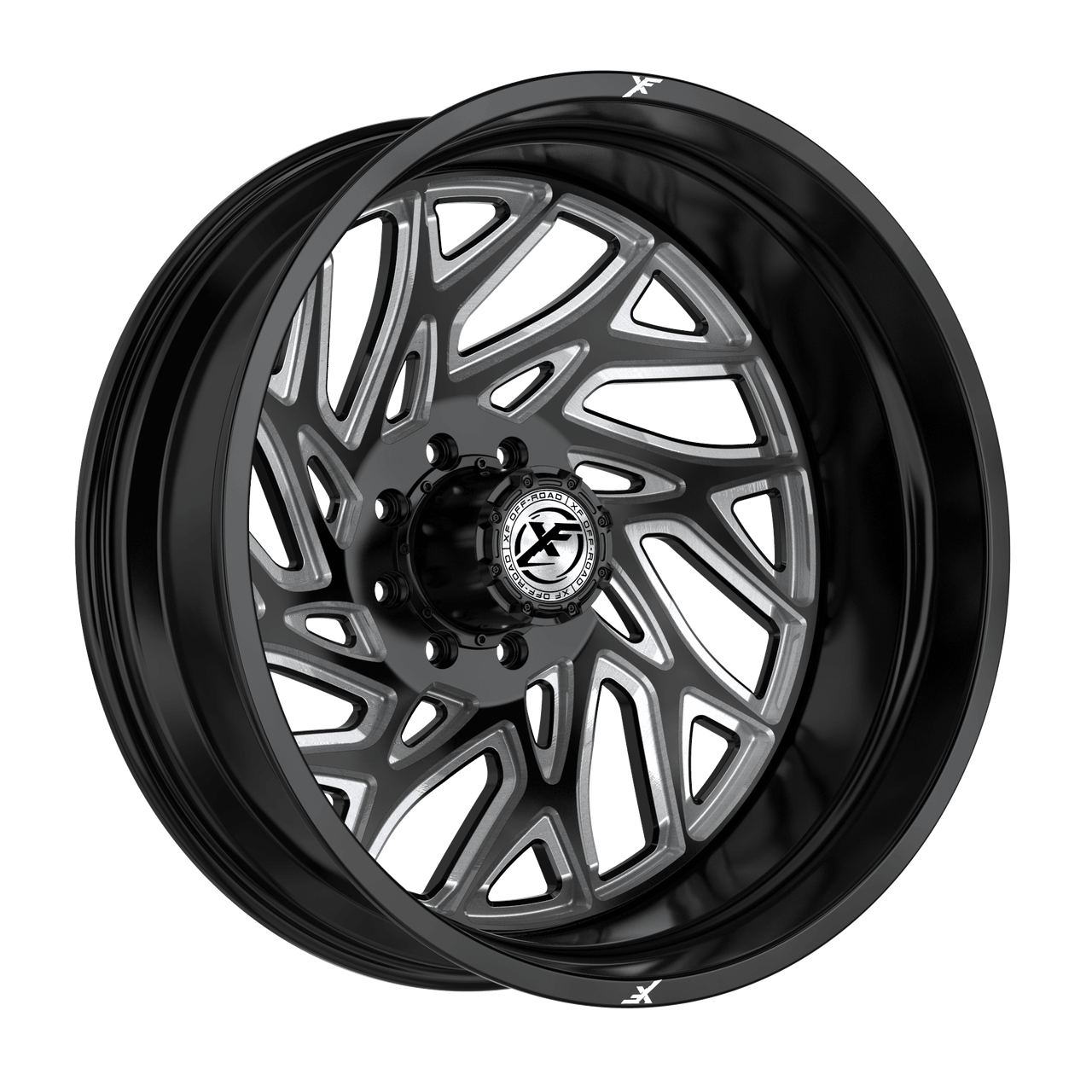 DUO　8点セット Xf Off-Road Dually Xf-229 Dually Wheels Rims 22x8.25 8x210 Gloss