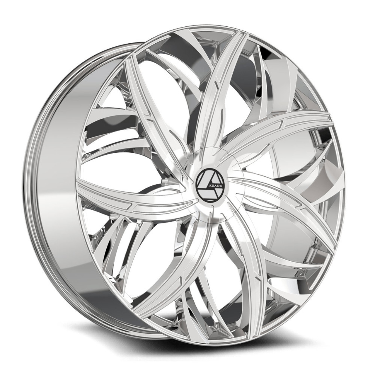 Azara Aza-541 Wheels Rims 20x8.5 5x108 5x114.3 Nano Chrome 35mm