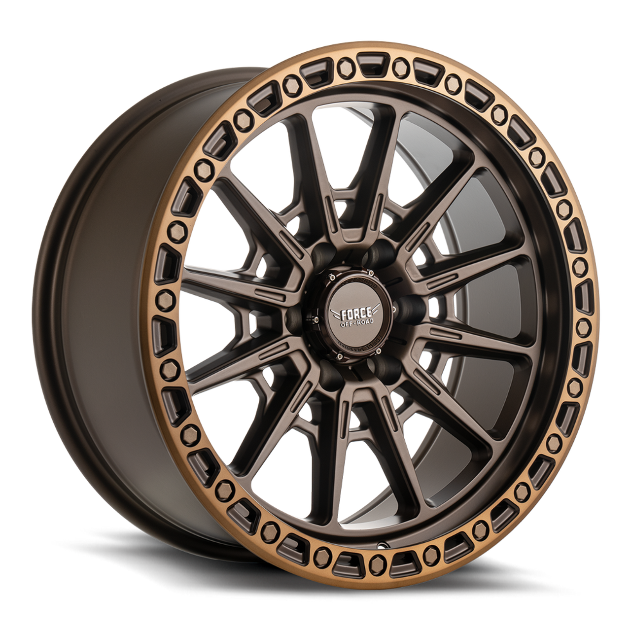 Force Off-Road F46 Wheels Rims 20x9 5x127 Gloss Bronze With Brown