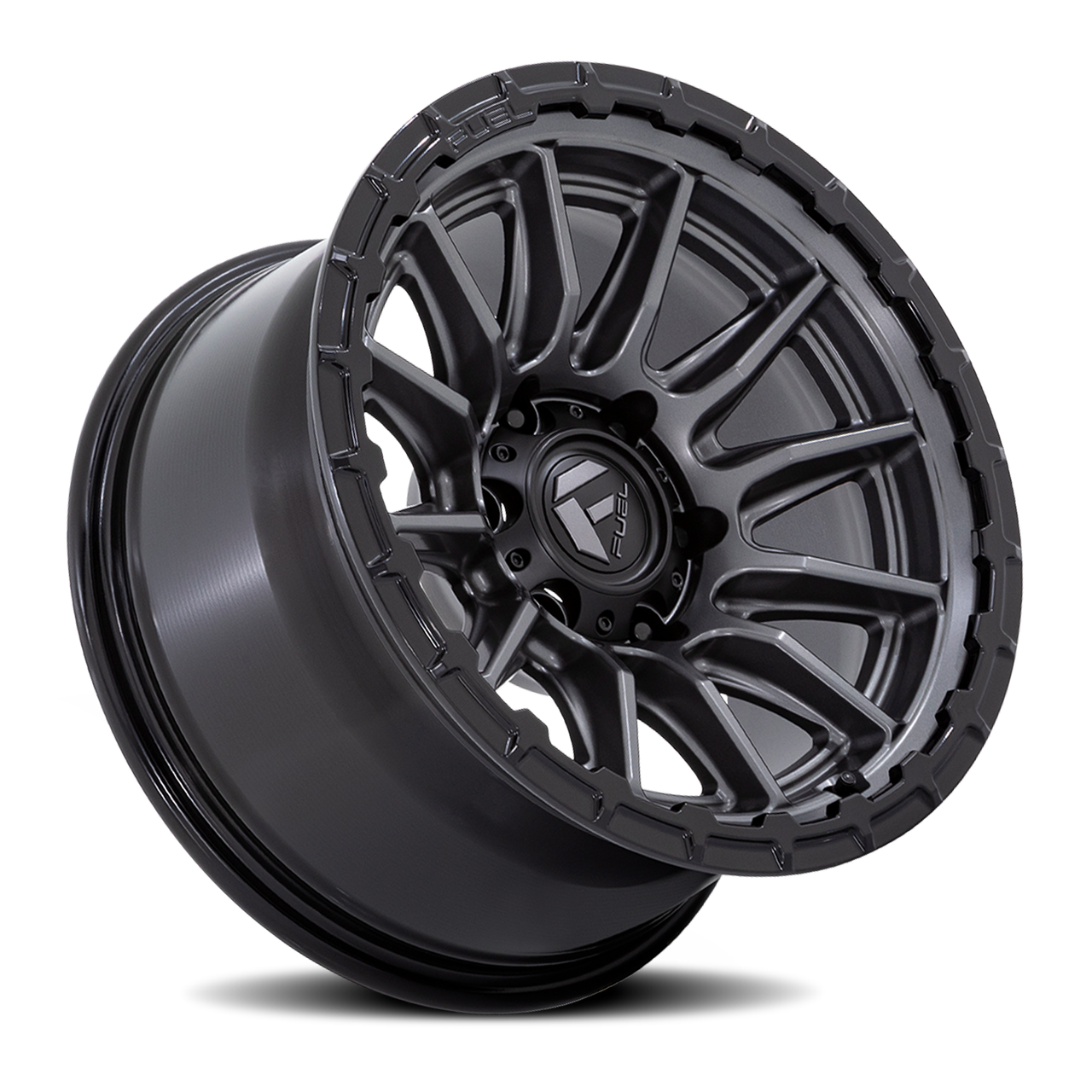 Fuel Fc866 Piston Wheels Rims 17x9 6x139.7 Matte Gunmetal W/ Gloss