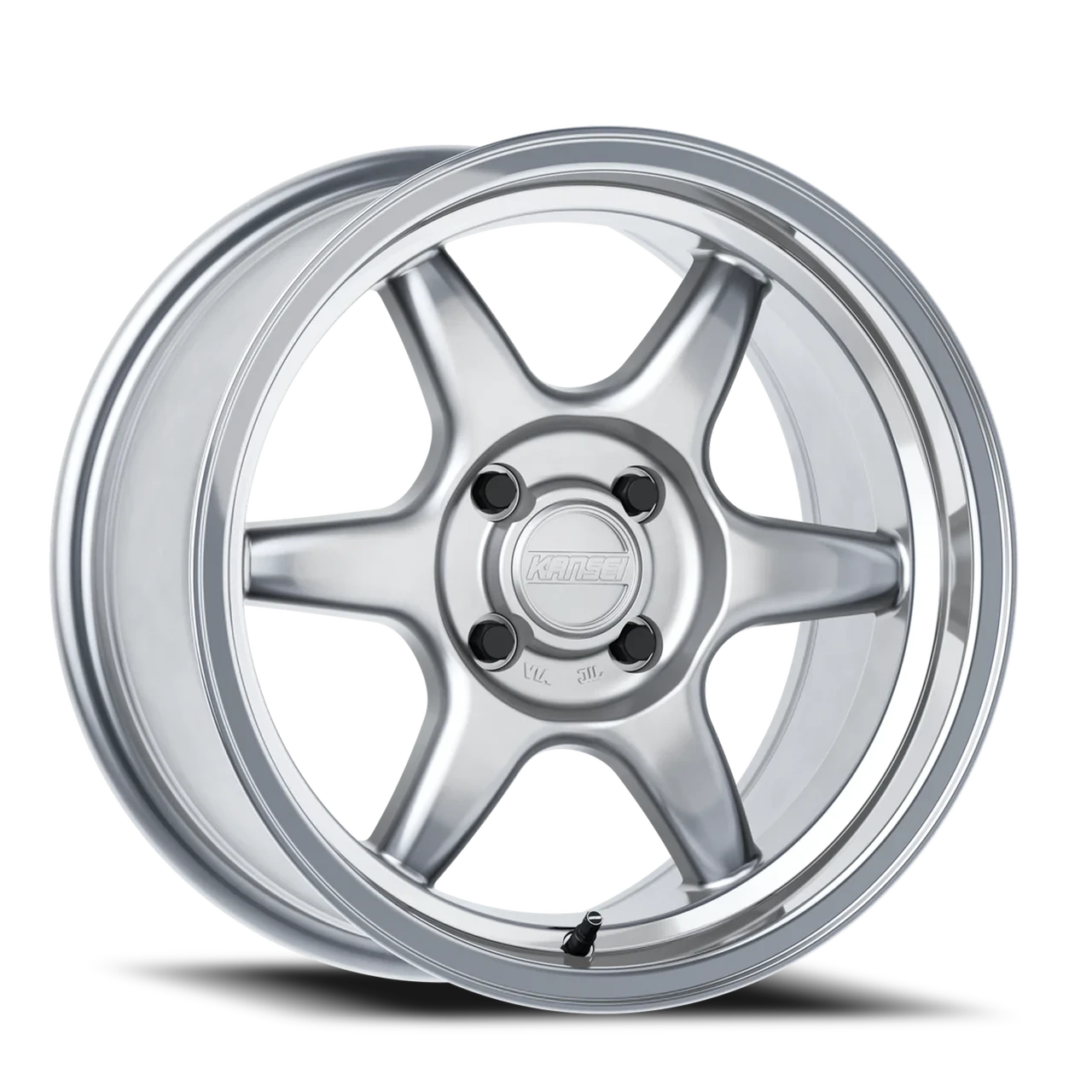 Kansei Tandem Wheels Rims 15x8 4x100 Hyper Silver W/ Machined Lip