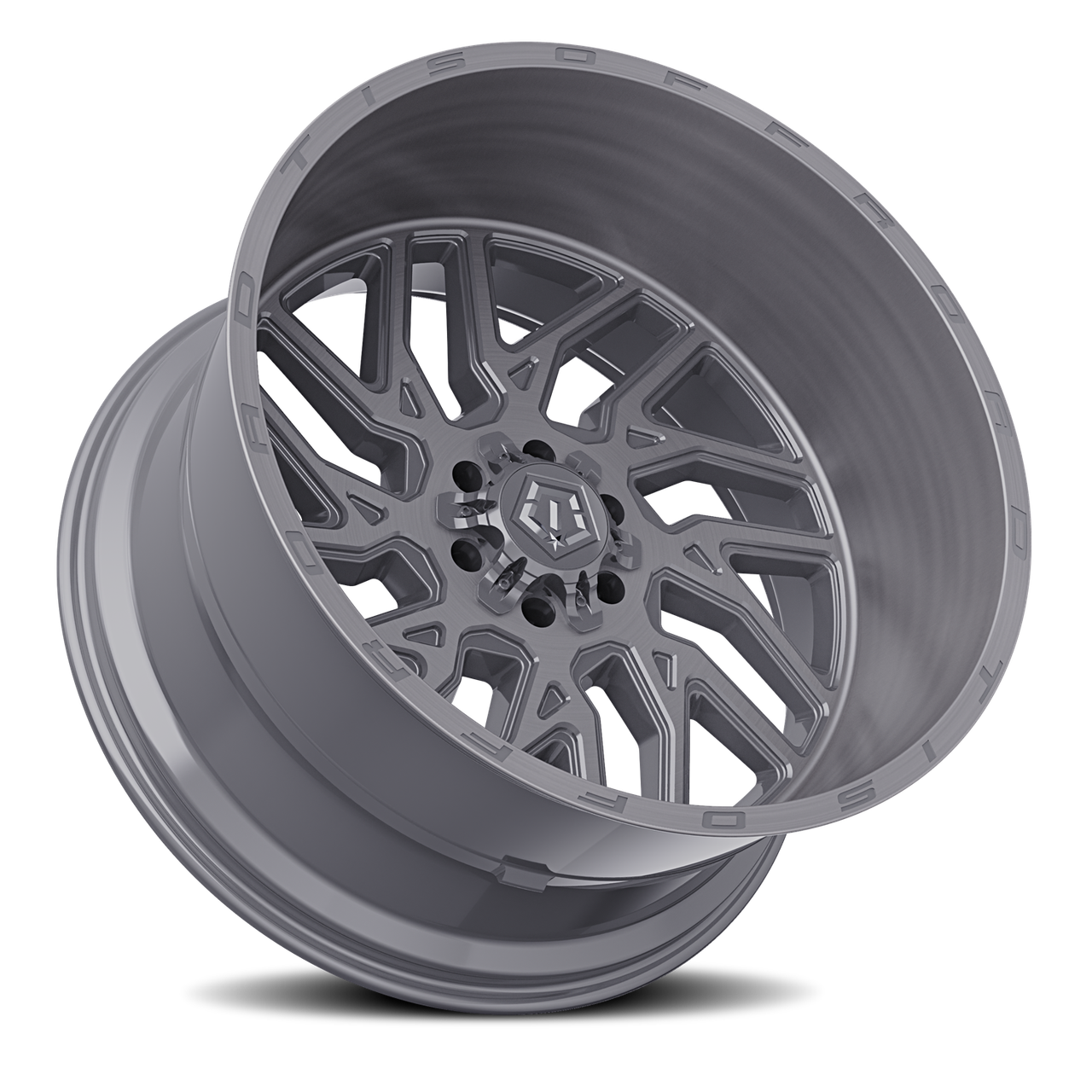 Tis 544Bsm Wheels Rims 22x12 8x165.1 Brushed Silver -44mm | 544BSM