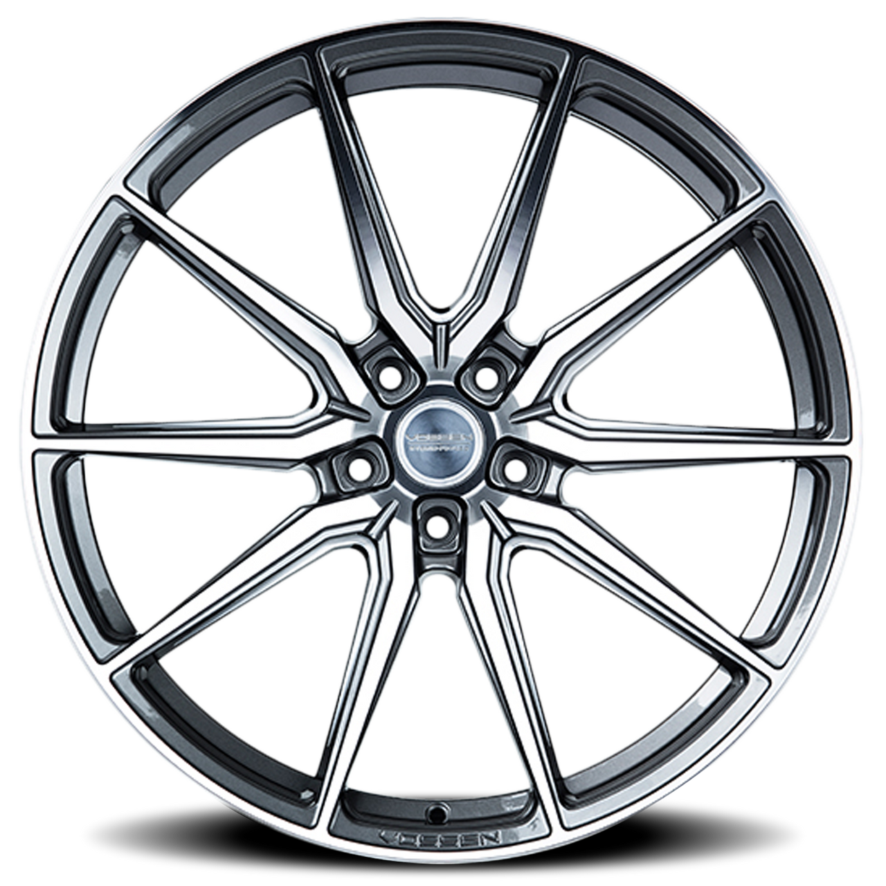 Vossen Hf3 Wheels Rims 19x9.5 5x114.3 Gloss Graphite Polished 40mm