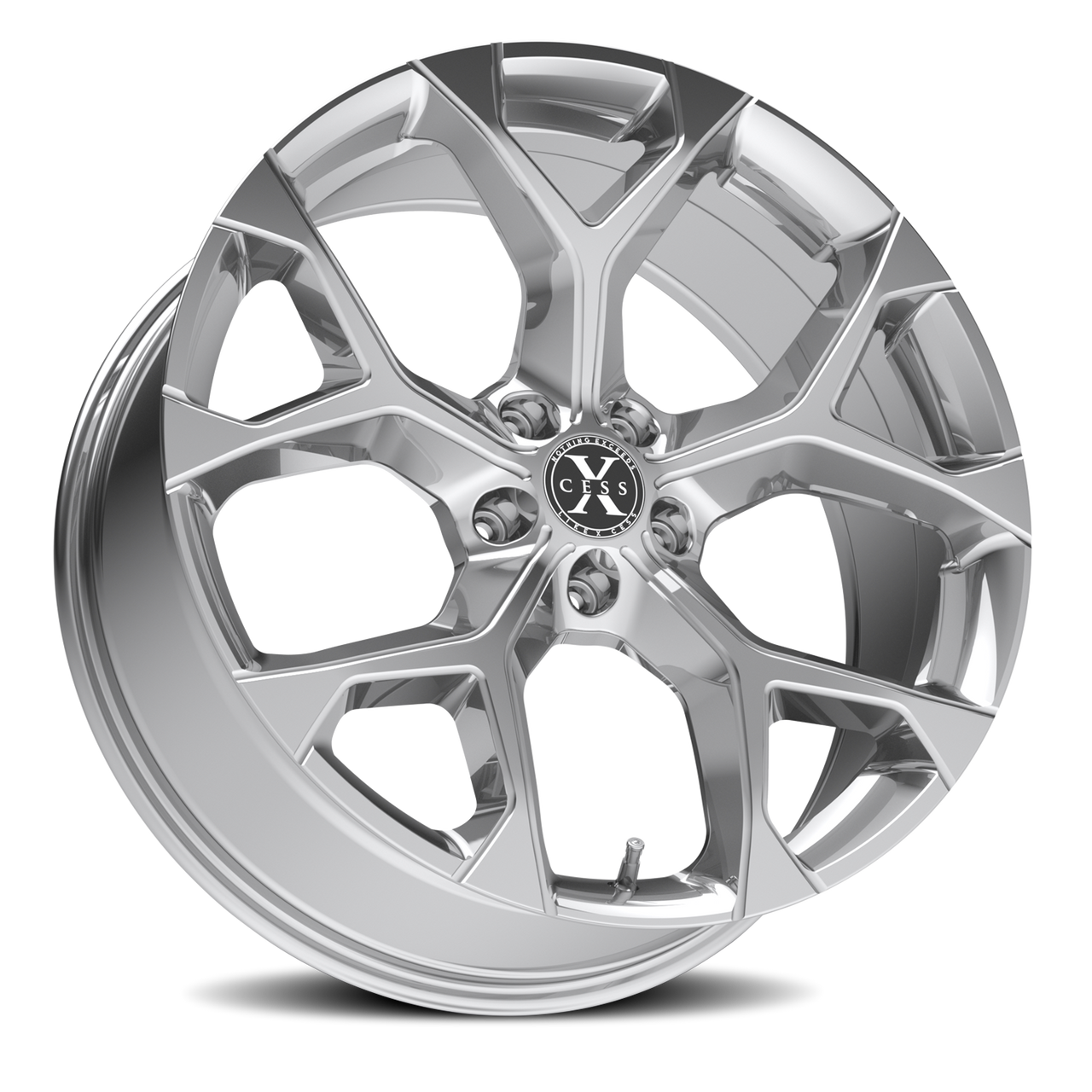 Xcess X05 5 Flake Wheels Rims 18x8.5 5x114.3 Chrome 35mm