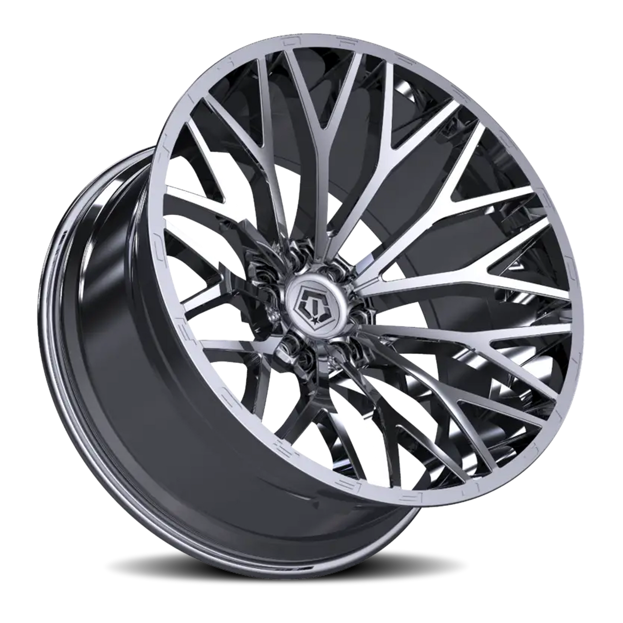 1 X TIS Motorsports 506C 26X10 6X135 87.1 Hub +24 Offset Chrome Plated Wheel Rim