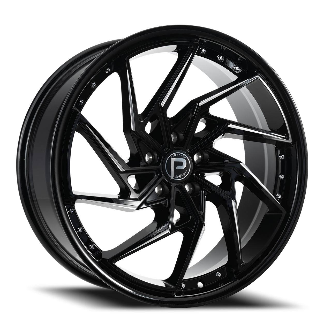 Pinnacle Stinger P326 Wheels Rims 20x8.5 5x114.3 Gloss Black Milled ...