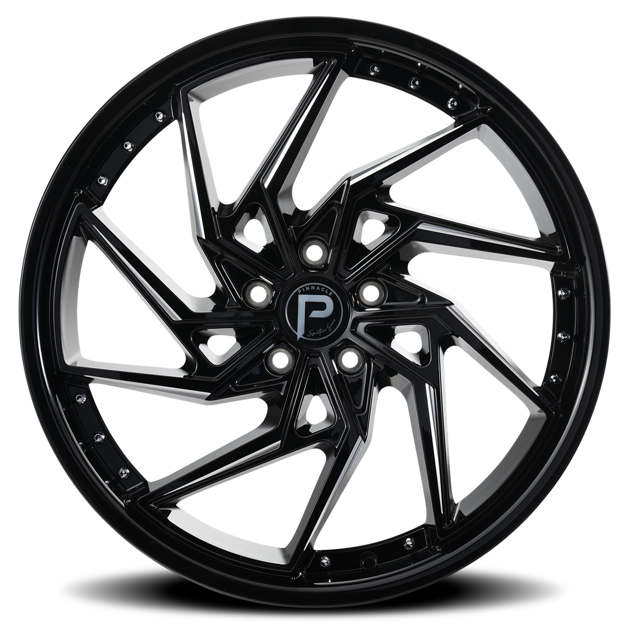 Pinnacle Stinger P326 Wheels Rims 20x8.5 5x114.3 Gloss Black Milled ...