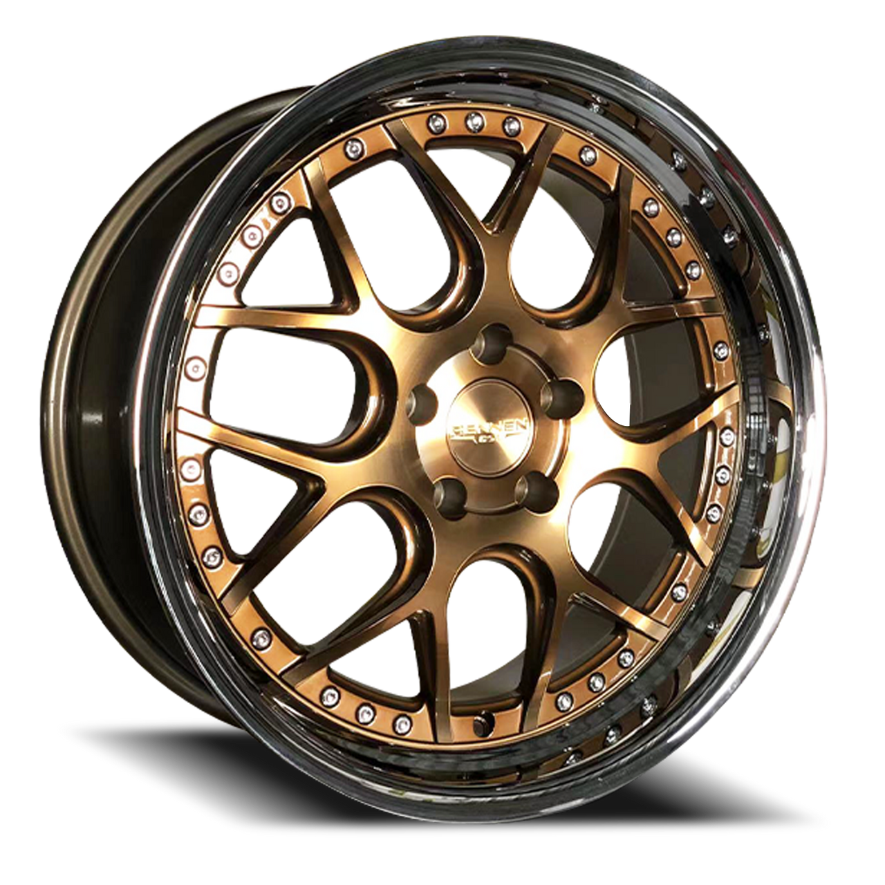 Rennen Csl-2 Wheels Rims 19x8.5 Blank Custom Drilled Tinted Bronze W ...