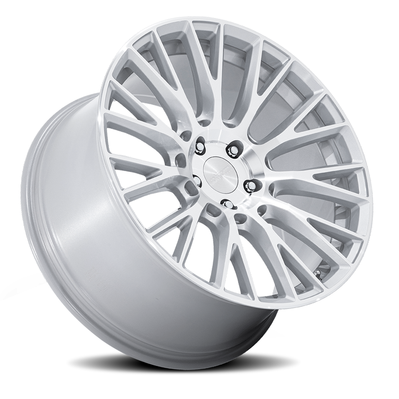 19x8.5 Rotiform LSE Gloss Silver w/ Machined Face