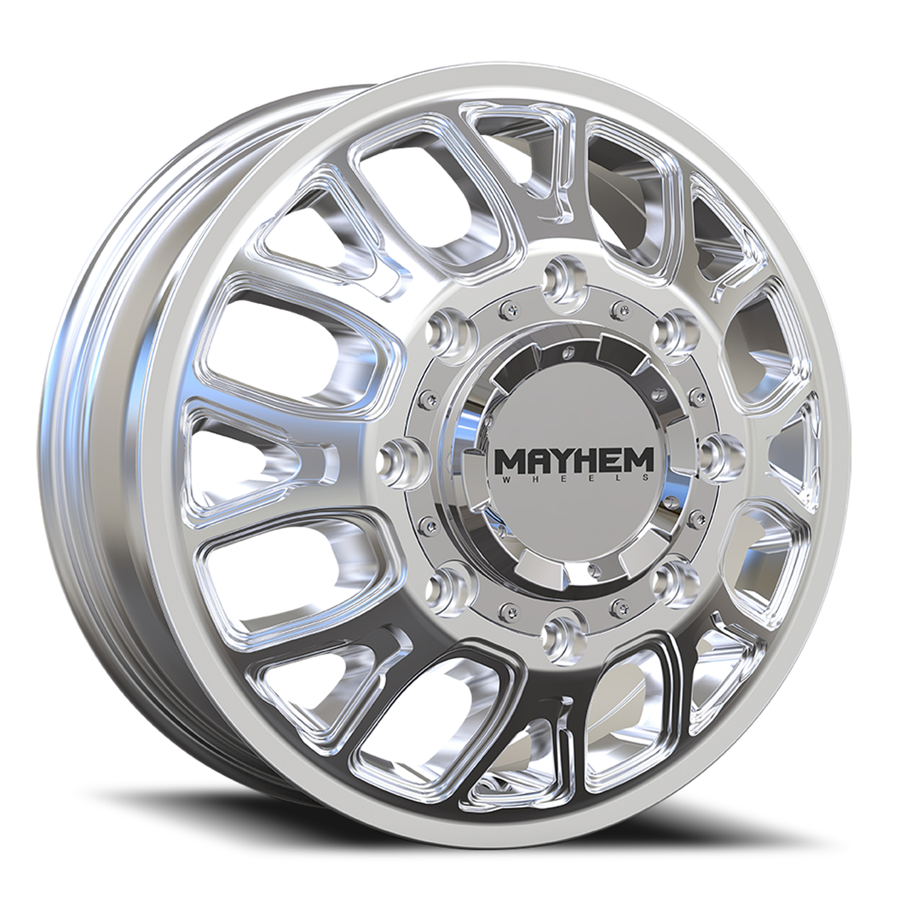 Mayhem Dually Cogent Wheels Rims 17x6.5 8x200 Polished 125mm