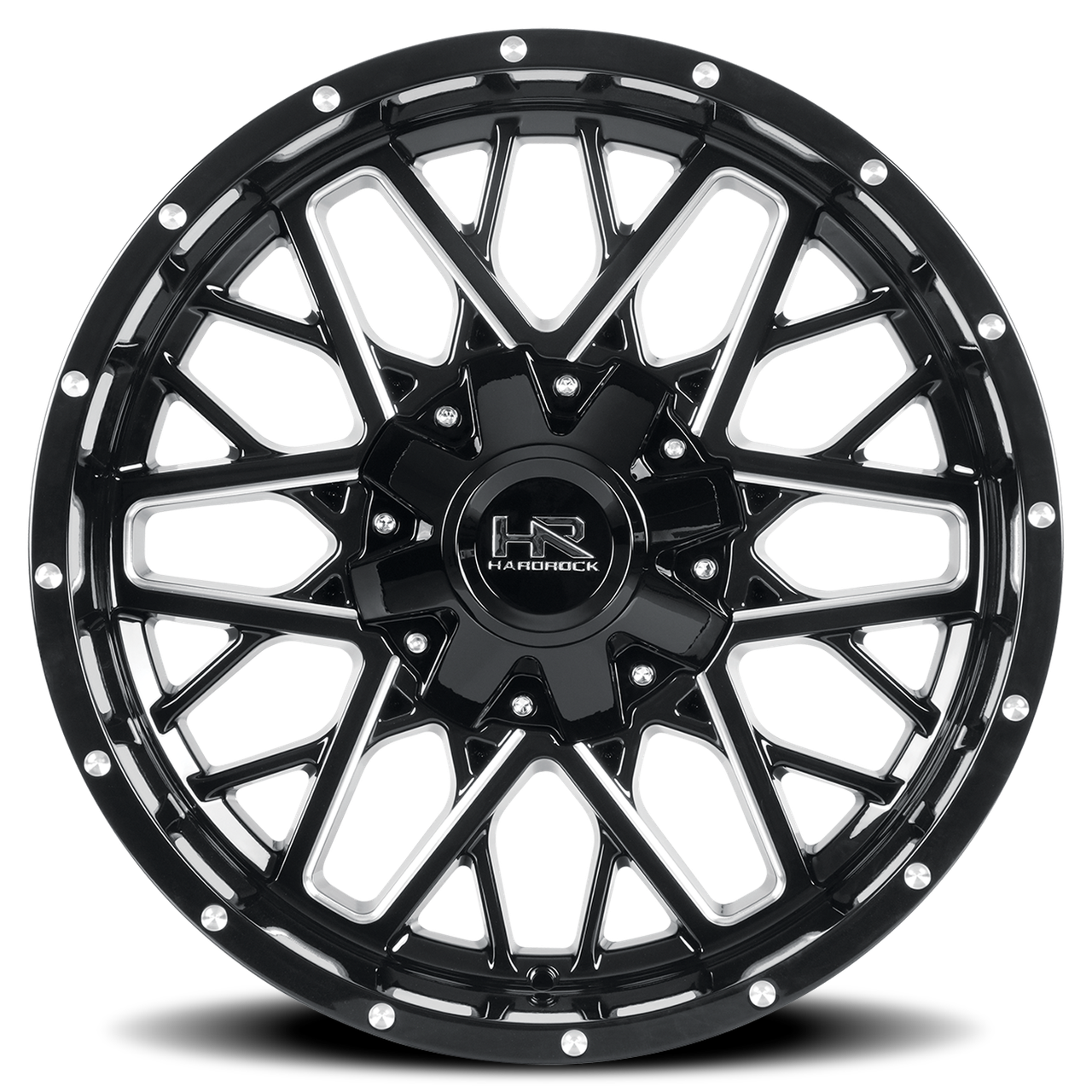 Hardrock Offroad H714 Bomber Wheels Rims 22x10 8x170 Gloss Black