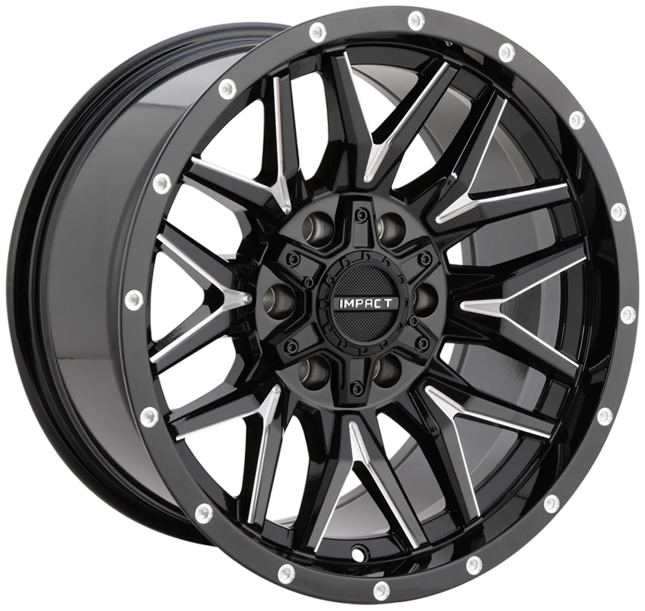 Impact Off-Road 819 Wheels Rims 17x9 6x139.7 6x135 Gloss Black