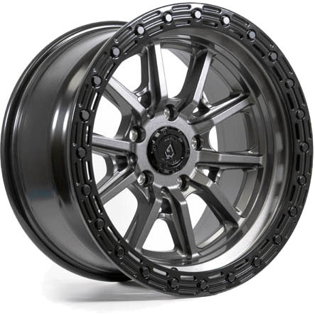 Arena A106 Trek Wheels Rims 20x9 6x139.7 Gloss Gunmetal W/ Gloss