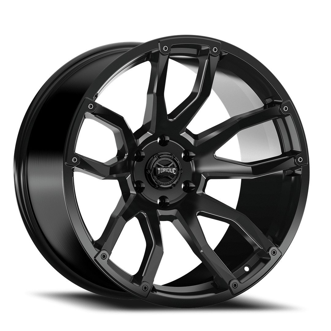 Torque Tw403C Impact Wheels Rims 22x11 8x180 Satin Black -25mm