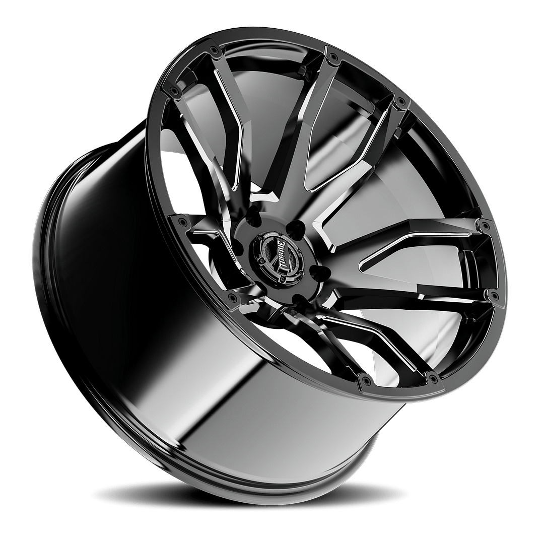 Torque Tw403C Impact Wheels Rims 22x11 8x180 Gloss Black Milled -25mm ...