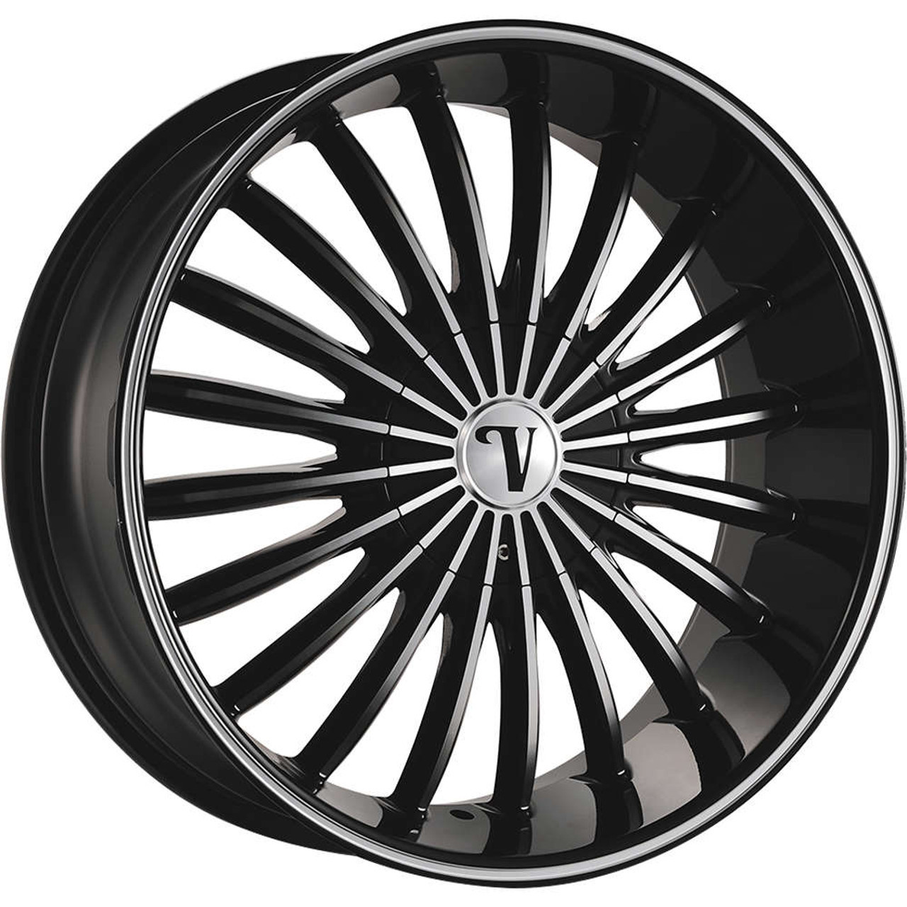 Velocity Vw11 Wheels Rims 22x8 5x112 5x114.3 Black Machined W