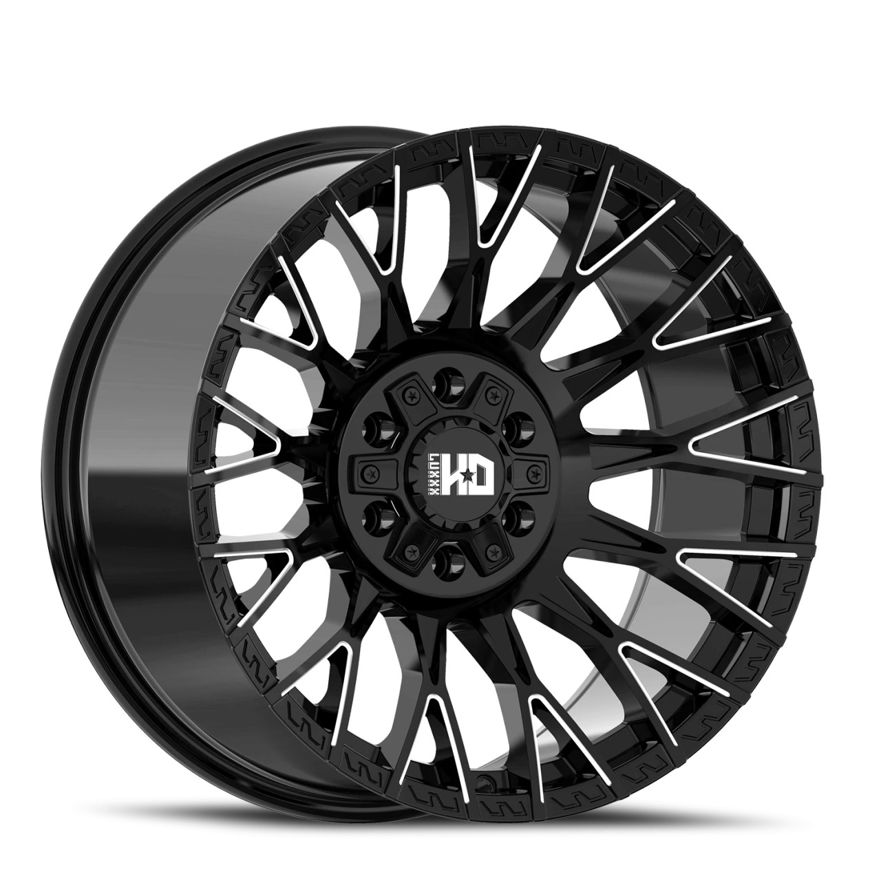 Luxxx Hd Lhd43 Wheels Rims 20x10 8x165.1 Gloss Black Milled -19mm