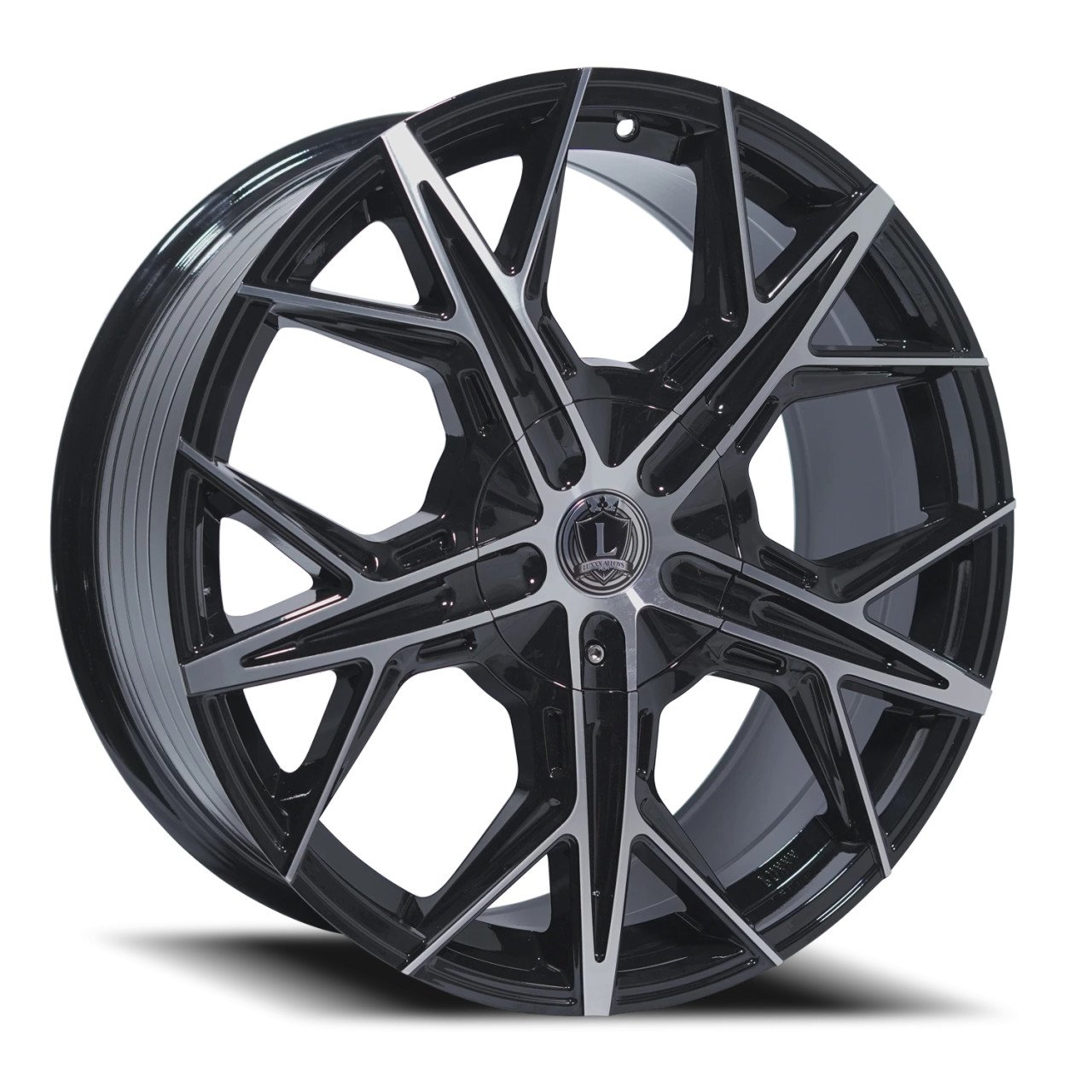 Luxxx Alloys Lux 44 Wheels Rims 18x8 5x114.3 5x120 Gloss Black