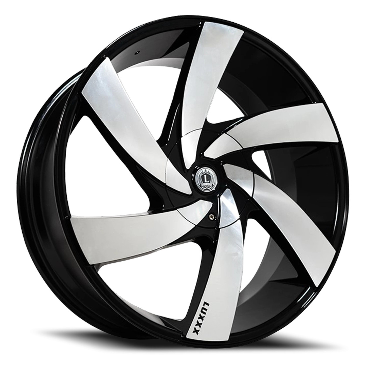 Luxxx Alloys Lux 48 Wheels Rims 22x9 6x120 6x132 Gloss Black