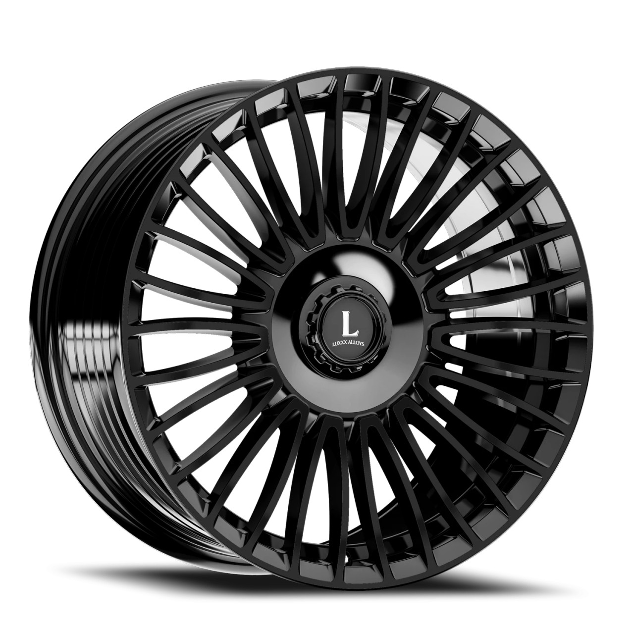 タイヤ・ホイール LV Luxxx Alloys Lux 49 Wheels Rims 18x8.5 5x114.3 5x120 Gloss Black