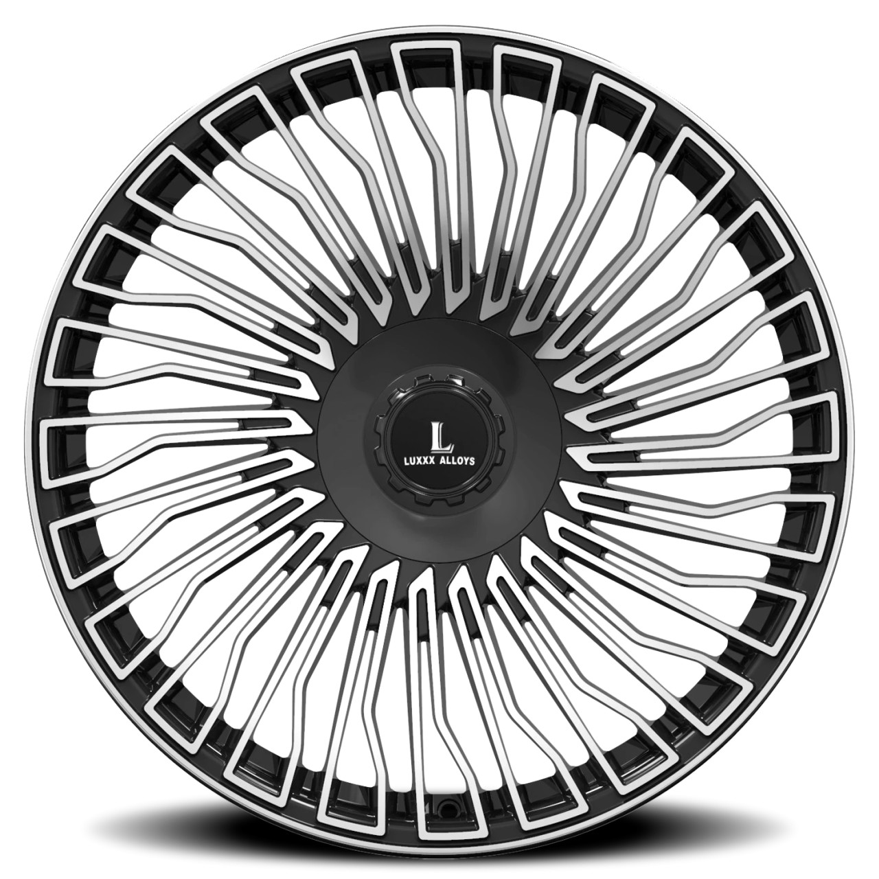 Luxxx Alloys Lux 55 Wheels Rims 22x9 5x114.3 5x130 Gloss Black