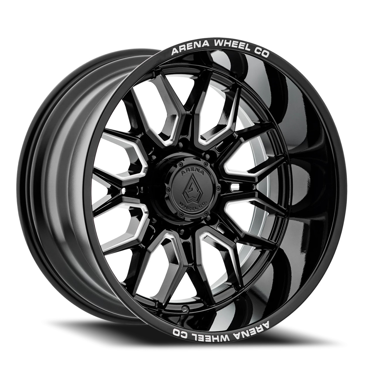 Arena A117 Violator Wheels Rims 22x12 8x180 Gloss Black Milled -44mm ...