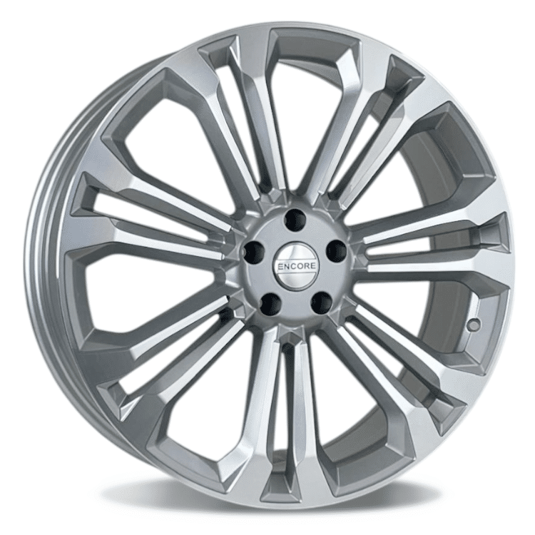 Encore Alloys Enc784 Wheels Rims 22x8 5x114.3 Silver Machined 40mm