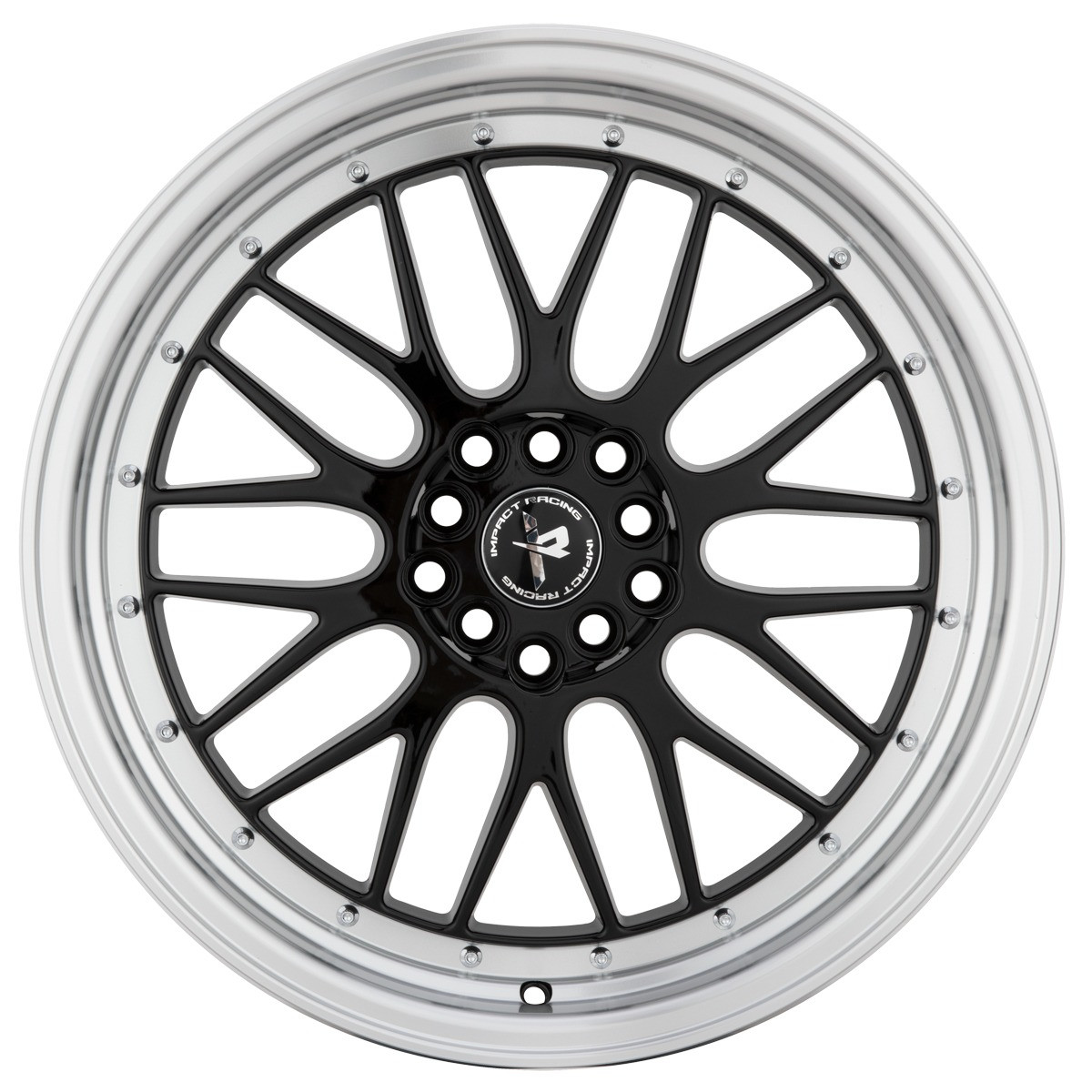 Impact Racing 505 Wheels Rims 18x8 5x100 Gloss Black W/ Machined Lip ...